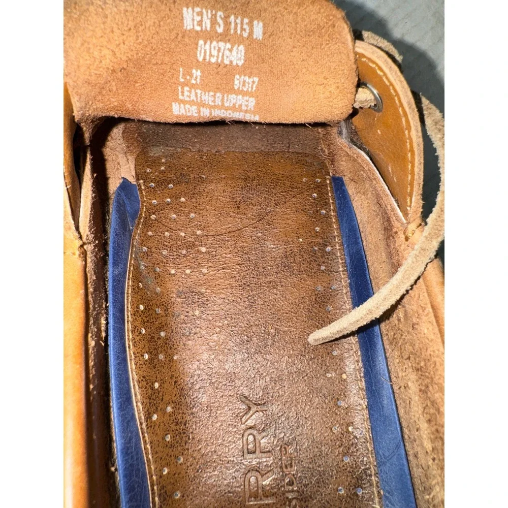 Sperry Top-Sider Authentic Original Boat Shoes Tan Leather Mens 11.5 M